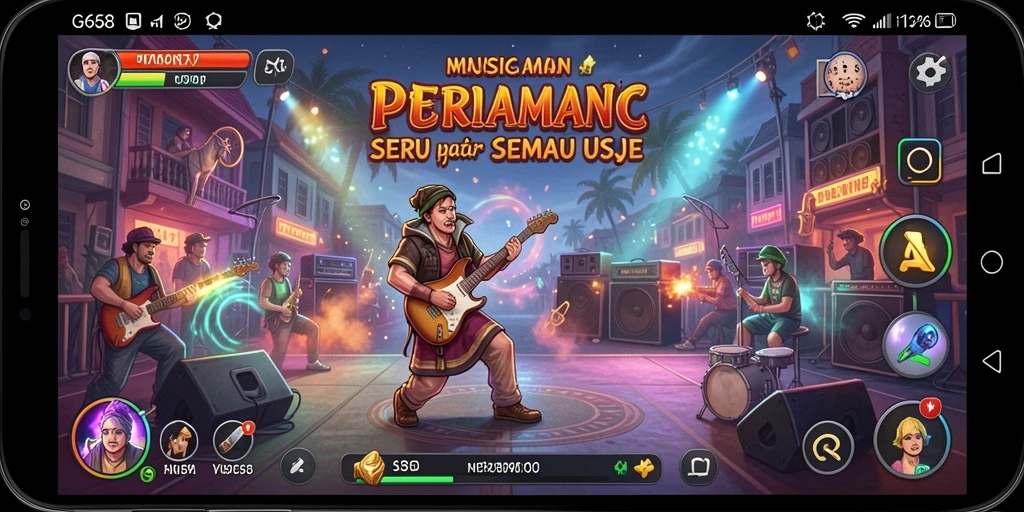 Screenshot G668 menampilkan pengalaman gameplay musik yang menarik.