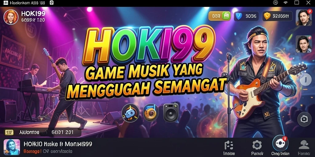 Tampilan gameplay HOKI99 yang menampilkan interaksi musik yang seru.