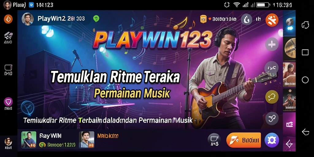 Gameplay menarik dari aplikasi musik PLAYWIN123 yang penuh warna.