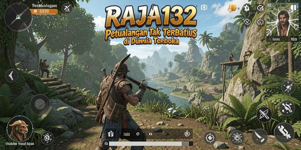 Screenshot gameplay RAJA132 yang mencerminkan dunia terbuka yang luas.
