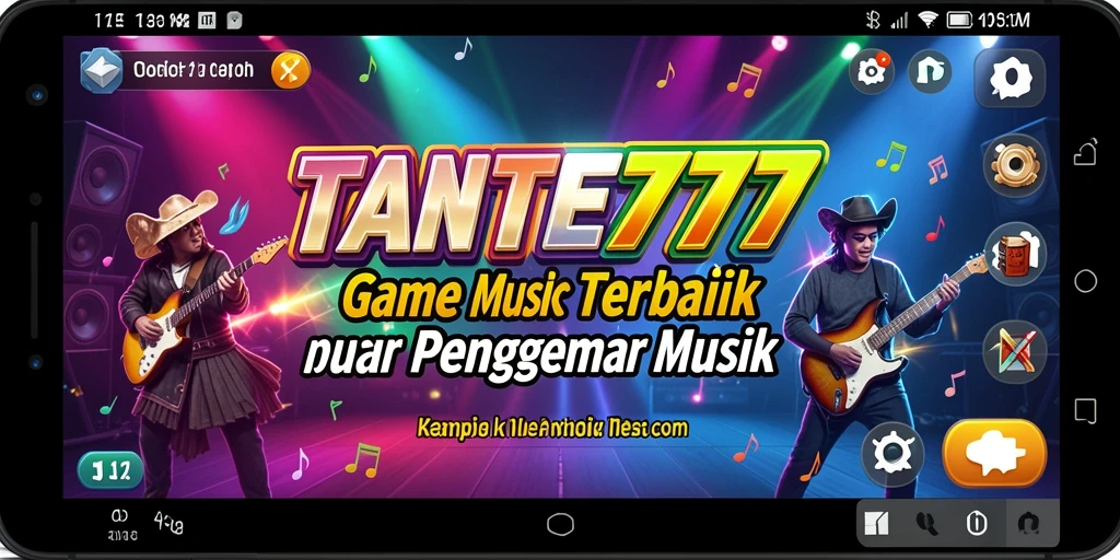 Screenshot gameplay TANTE777 yang menampilkan aksi seru dan musik penuh energi.